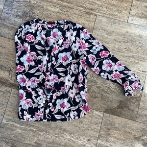 Banana Republic Long Sleeve Floral Blouse